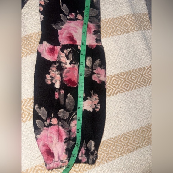 NWT Maurices Sz L Double Breast Floral Knit Mini Dress Long Balloon Sleeve VNeck - Picture 11 of 13